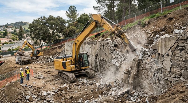 Concrete Wall Demolition in Sacramento, CA