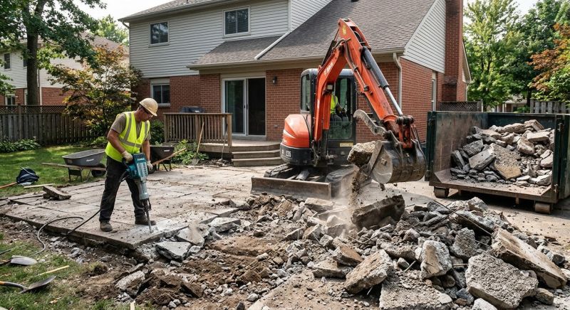 Patio Slab Demolition in Bergen County, NJ
