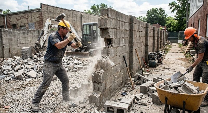 Retaining Wall Demolition in Sacramento, CA